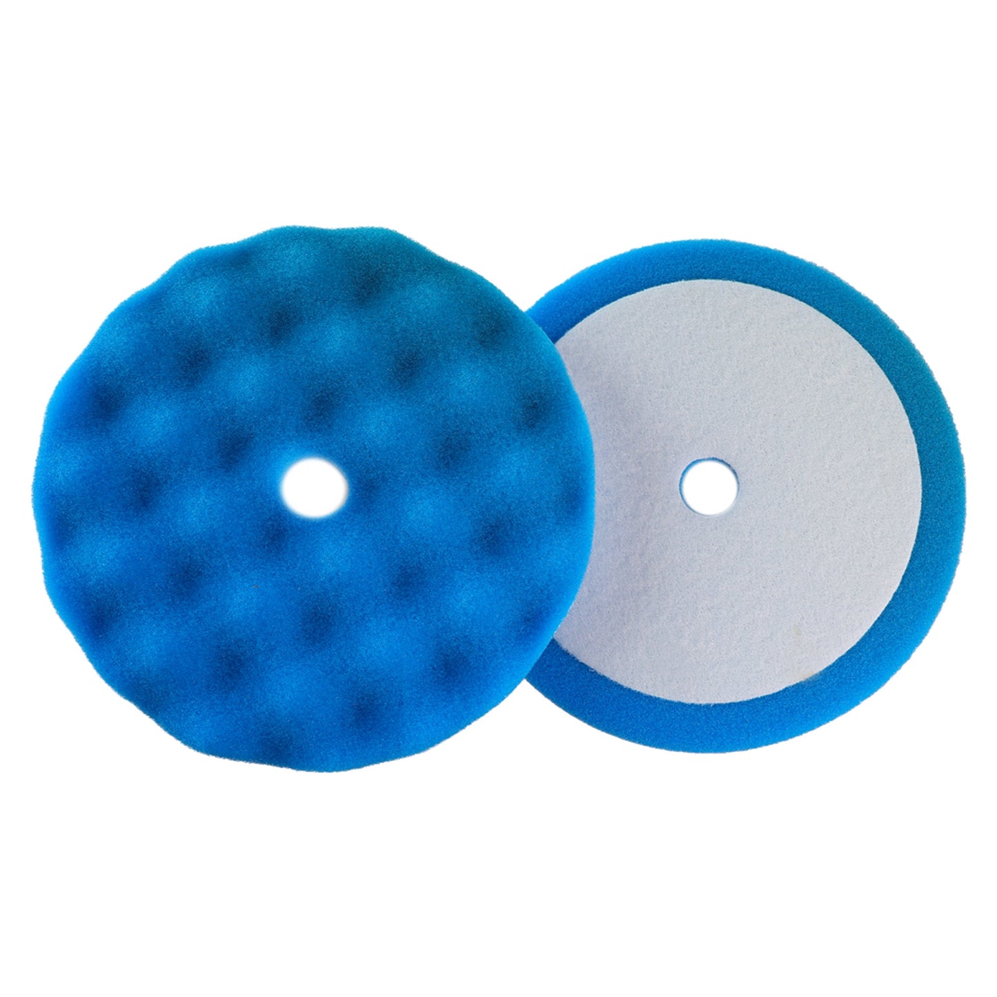 Hi-Buff® 8" Waffle Foam Buffing Pads – Blue Soft Polish (2-Pack)
